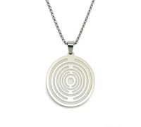 Lakhovsky MWO Stainless Steel Pendant Necklace 30mm Oscillator Multionda Coil Pendant without Stones Stainless Steel Earring and Chain