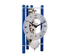 LAKIN Mechanical Mantel Clock By Hermle 23025Q70721 | Blue, Silver Pendulum