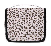 Lakiniss Hanging Toiletry Bag Waterproof Makeup Cosmetic Bag Travel Bag Organizer for Accessories Shampoo Full Sized Container Travel-Essentials Toiletry Bag, Leopard Print, 9x4x19.2 inch, Modern