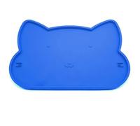 LAKIRA Cat Food Bowl Mat, Silicone Non-Slip Dog Food Mat, Waterproof Light Dog Feeding Mat for Food and Water, Keeps The Food and Water Off The Ground (Royal Blue)