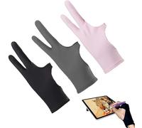 LAKJUOZ 3 Pieces Drawing Gloves For Graphic Tablets, Elastic Windproof Glove For Graphic Tablets, Pen, Monitor, Antifouling, Drawing, Elastic, Suitable For Right And Left Hand, For Digital Artists