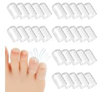LAKJUOZ 30 Pieces Toe Protectors, Toe Protection, Gel Toe Protectors, Pinky Foot Protection, Breathable Foot Covers, Prevent Blisters, Calluses and Corns, Can Be Cut Out for Men and Women