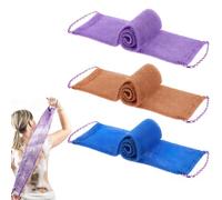 LAKPYN 3 Pieces African Net Sponge, Body Exfoliator, Lanyard Design, Scrubber for Deep Cleaning of the Back, for Men and Women
