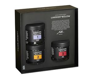 LAKRIDS BY BÜLOW - Gift Box - 3x150g - 1, 2 & 3 - Sweet, Salty & Red - Vegan Gourmet Liquorice Made in Denmark