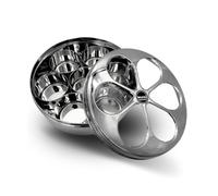 Lakshita Masala Dabba Stainless Steel Spice Box with 7 Removable Bowls and Transparent Lid - Indian Masala Container for Kitchen Spice Storage - (18.5cm to 22.5cm) (20.5CM Diameter)
