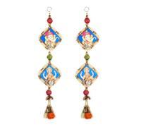 Lakshmi Ganesh Shubh Labh Latkans Décor Decorative Door Wall Hanging Pooja Door Hanging for Home Temple Festial Diwali and Gifting (Lakshmi Ganesh)