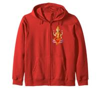 Lakshmi Goddess of Prosperity Hindu Meditation Zip Hoodie