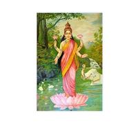 Lakshmi Hindu Goddess Poster Print for Teen Boys Room Canvas Wall Art Canvas Painting Print Unframe 12x18inch(30x45cm)