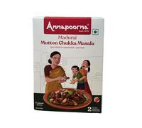 Lakshmi Stores - ANNAPOORNA Madurai Mutton Chukka Masala 200G | Chettinad Style Spice Blend | Mutton Fry Seasoning | South Indian Curry Mix | Meat Roast Cooking Masala