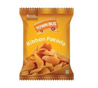 Lakshmi Stores - GRB Town Bus Ribbon Murukku 170g | South Indian Crispy Rice Flour Snack | Spicy Ribbon Pakoda Chakli | Traditional Tea Time Savoury