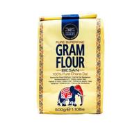 Lakshmi Stores - Heera Gram Flour 500G | Besan Chickpea Flour | Fine Ground Indian Cooking Flour for Snacks Sweets Batter Frying Baking
