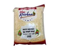 Lakshmi Stores Shree Krishna White Raw Rice 1kg | Premium Indian Raw Rice for Authentic South Indian Cooking, Idli, Dosa, Appam, and Pongal