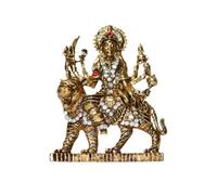 LAKSHMI'S EAGLE Small Durga Statue Decorative Figurine Diwali Pooja Hindu God Statue Durga On Tiger Hinduism Figurines Statue for Idol Home Office Decoration Puja Bell Sculpture Religious Gifts