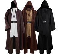 Laku Tunic Costume Men's Tunic Hooded Robe Full Set Halloween Cosplay Costume Cloak Set
