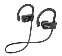 Lakukom Bluetooth Headphones, Deep Bass Wireless Running Headphones w/16 Hrs Playtime, Bluetooth Earbuds in-Ear w/Earhooks, IPX7 Waterproof Sports Earphones with Microphone for Calls