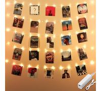 Lakumu 33FT Rechargeable Photo Clip String Lights, 100 LED Fairy Battery Operated Lights with 60 Clear Clips, 8 Modes & Timer, Twinkle Lights for Bedroom, Dorm, Wall, Wedding, Christmas, Room Decor