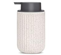 LaLa Dolce Cylindrical Foam soap Dispenser Pump Bottle for Kitchen, Bathroom countertops and Sink 400ml (13.5oz White)