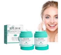 Lala Retro Whipped Polypeptide Cream, Bubble Skincare, Bubble Push Down Cream Dispenser with Pump, Moisturising Face 50 ml (2 Pieces, Green)