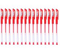 Lalade 15 pcs gel pens economy pack, Fine tip quick-drying, great smooth writing experience best for home, schools & offices (15 pens/pack) (Red)