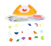 LALADEFIEE 1 Box Colorful Geometric Shape Puzzle with Logic Challenges Educational Jigsaw for Portable Lightweight Design with Non-slip Corners Enhances Color Recognition and Logical Thinking