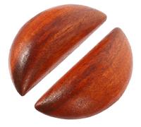 LALADEFIEE 1 Pair Portable Peach Wood Divination Cups Yin Yang Cup Set for Cosplay and Home Decoration, Retro Style Wooden Spiritual Fortune Telling Tools