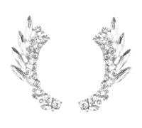 LALADEFIEE 1 Pair Rhinestone Ear Cuff Earrings for Women Clip Ear Bone Clips Fashionable Non Piercing Jewelry for Lightweight and Eye Catching Design