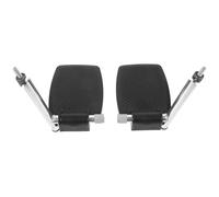 LALADEFIEE 1 Pair Universal Wheelchair Footrest Leg Rest with Thickened Abs Plastic Footplates, Foldable Metal Pedal Bars for Elderly and Patient Mobility Support