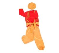 LALADEFIEE 1 Set Children's Arab Prince Costume - Kids Arabian Cosplay Set with Hat and Belt for Halloween & Birthday Parties Cosplay and School Performances - S