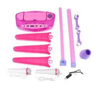 LALADEFIEE 1 Set Electronic Music Microphone for Early Education Pink Multi Functional Singing Plaything with 2 Rechargeable Microphones