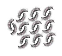 LALADEFIEE 10 Pairs Dramatic Long Fake Eyelashes with Shiny Gems Thick Volume False Lashes for Women for Cosplay Parties Stage Performances and Daily Wear