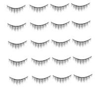 LALADEFIEE 10 Pairs Natural Wispy False Eyelashes Pack Lightweight Crossed Design for Women Easy to Wear Fake Lashes Extensions Makeup Accessory