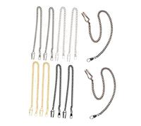 LALADEFIEE 10 Pcs Pocket Watch Alloy Chains Retro Necklace Making Chains for Men Vintage Metal 37.5cm Suitable for