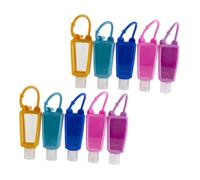 LALADEFIEE 10 Sets Travel Lotion Dispenser Bottles with Leak Covers Portable Liquid Containers for Hand Washing Shampoo Conditioner and Bath Oils and for Travel Toiletries Random Color