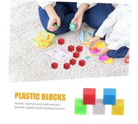 LALADEFIEE 100Pcs Colorful Small Cubes Educational Plastic Building Blocks for Math Teaching Geometry Manipulatives Counting Sorting Patterns for Preschool Classroom Use