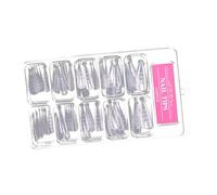 LALADEFIEE 100pcs Crystal Nail Tips Measurement Scale Quick Uv Gel Extension Nails for Professional Manicure and Salon Use