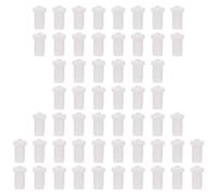 LALADEFIEE 100pcs Eyelash Glue Bottle Nozzle Needles White Plastic Tips for False Eyelash Extension Bottle Replacements Compatible with Home Extension Kits