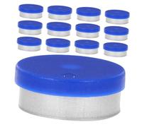 LALADEFIEE 100pcs Flip-up Vial Caps Glass Bottle Sealing Stopper Lids Aluminum Sample Jar Lid Self-sealing Vial Cap with Enhanced Freshness Protection for Various Bottles