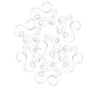 LALADEFIEE 100pcs Mini Empty Glass Bubble Beads round Blown Globe Vial for DIY Pendant Charm Ornaments Hanging Fillable Ball