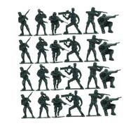LALADEFIEE 100pcs Mini Military Soldier Figurines for Sand Table War Scenes Tiny Detailed Micro Figures with Various Poses and Tools Safe Non-toxic Paint Realistic Soldiers for Role Play and
