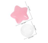 LALADEFIEE 100pcs Pink Star and Transparent White Plastic Ball Pit Balls for Safe and Swim Pits for Bath Party Games and Creative Play Activities