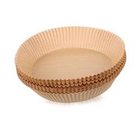 LALADEFIEE 100Pcs Round Air Fryer Mats Non-Stick Parchment Baking Paper Liners Heat-Resistant Oil Air Fryers Ovens Microwave Kitchen Baking Supplies