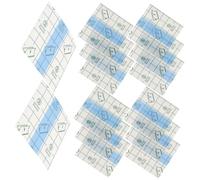 LALADEFIEE 100pcs Transparent PU Film Makeup Hand Palettes Adhesive Stickers Disposable Mixing Palettes for Foundation Lipstick Nail Art DIY