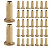 LALADEFIEE 100pcs Tubular Hollow Rivets for Harp Instruments - 3/32 Inch Metal Eyelet Fasteners for Lyre Strings, Music Instrument Repair, and DIY Craft Projects
