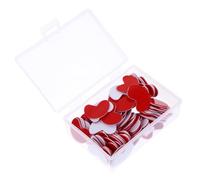 LALADEFIEE 100Pcs Two-color Heart Shaped Counting Chips Lightweight Plastic Math Learning for Early Education Logical Thinking and Hand-eye Coordination Development