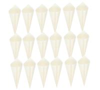 LALADEFIEE 100pcs Wooden Food Cones Disposable Ice Cream Cups and Bowls Multi-Functional Natural Wood Tasting Holders for Parties and Food Serving