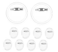 LALADEFIEE 10pcs Acrylic Transparent Button Pins Clear Badges for DIY Crafting Sublimation Buttons Blank Pin Badges Sewing Projects