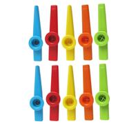 LALADEFIEE 10pcs Boys and Girls Kazoo Set Portable Plastic Kazoo Instruments for Music Performance, Colorful Orff Educational Musical Toys Suitable for Guitar and Ukulele Partners Random Color