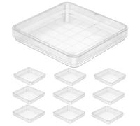 LALADEFIEE 10Pcs Clear Agar Petri Dishes with Lids Culture Plates for Microbiology Plant Research Laboratory and School Science Projects