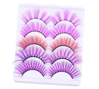 LALADEFIEE 10pcs Colorful 3d False Eyelashes Thick Volume Dramatic Makeup Lashes for Women Halloween Party Eye Extension Supplies