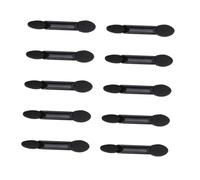 LALADEFIEE 10pcs Disposable Dual-sided Eyeshadow Brush with Sponge Tips Oval Soft Applicator for Makeup Portable Black Handle for Travel Parties Daily Use and Professional Eye Shadow